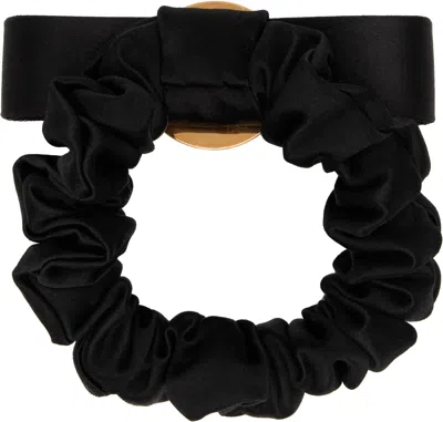 Versace Black Gianni Ribbon Scrunchie