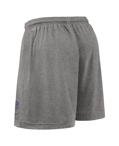 Nike Black Baltimore Ravens Sideline Reversible Performance Shorts In Gray