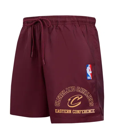 Pro Standard Men's Wine Cleveland Cavaliers Area Code Shorts In Burgundy