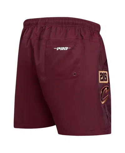 Pro Standard Men's Wine Cleveland Cavaliers Area Code Shorts In Burgundy