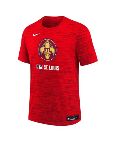 Nike Big Boys And Girls Red St. Louis Cardinals Authentic Collection City Connect Velocity Performance T- In Red