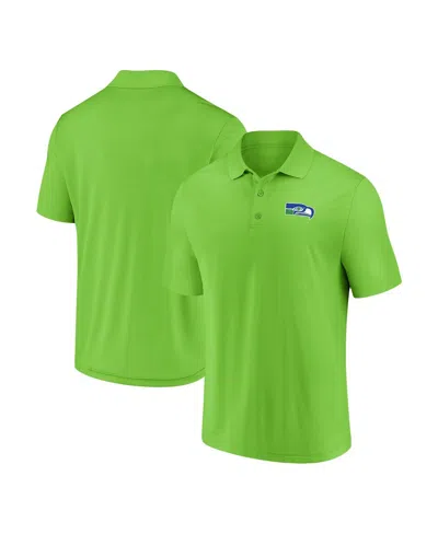 Fanatics Men's Neon Green Seattle Seahawks Component Polo Shirt In Green