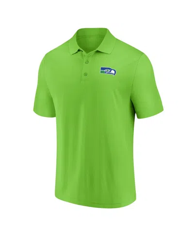 Fanatics Men's Neon Green Seattle Seahawks Component Polo Shirt In Green