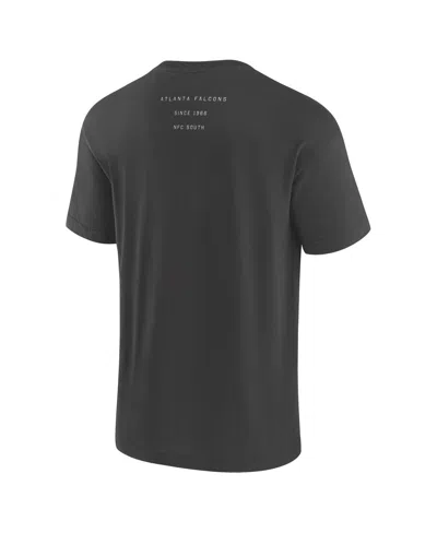 Fanatics Men's Charcoal Atlanta Falcons Elements Weathered Tonal Future Ground T-shirt In Black