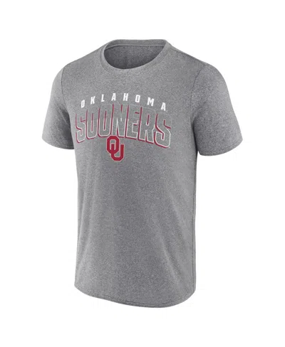 Fanatics Men's Heather Gray Oklahoma Sooners Outline Split T-shirt In Gray