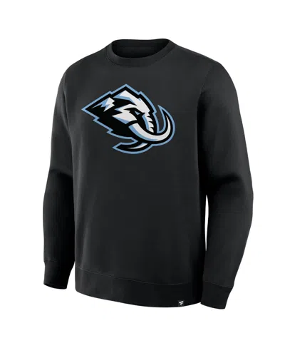 Fanatics Men's Black Utah Mammoth Primary Logo Legacy Fleece Sweatshirt In Black