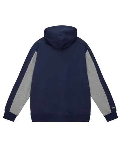 Mitchell & Ness Men's Navy Dallas Cowboys Color Blocked Fleece 2.0 Pullover Hoodie In Blue