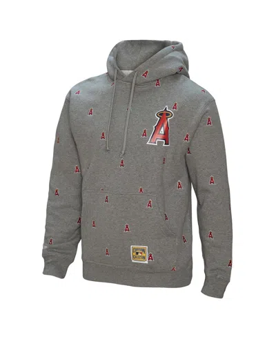 Mitchell & Ness Men's Gray Los Angeles Angels Repeat Pullover Hoodie In Gray