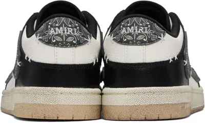 Amiri Skel Top Black Low Top Sneakers With Logo Patch On The Tongue And Logo Lettering On The Heel In Leat In Black