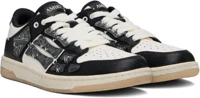 Amiri Skel Top Black Low Top Sneakers With Logo Patch On The Tongue And Logo Lettering On The Heel In Leat In Black
