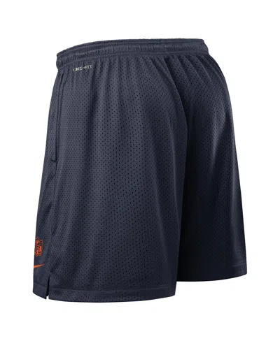 Nike Men's Navy Chicago Bears Sideline Reversible Performance Shorts In Blue