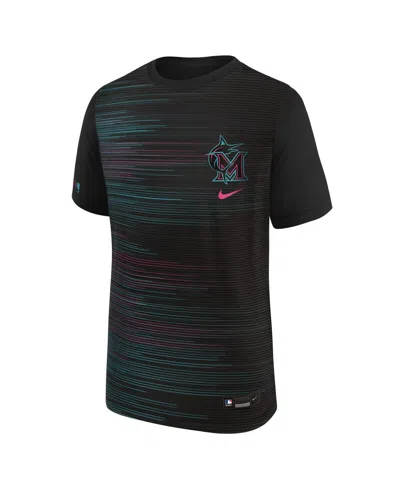 Nike Big Boys And Girls Black Miami Marlins 2025 City Connect Authentic Collection Legend T-shirt In Black
