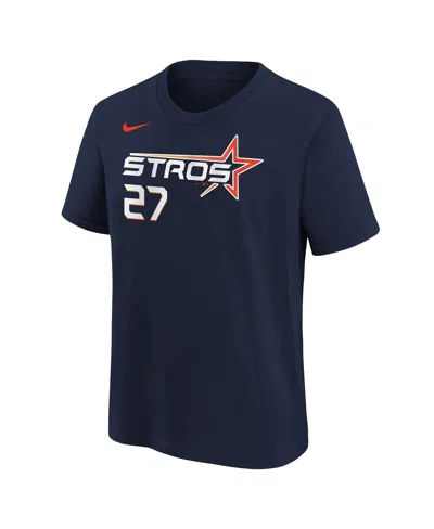 Nike Big Boys And Girls Jose Altuve Navy Houston Astros Fuse City Connect Name Number T-shirt In Blue