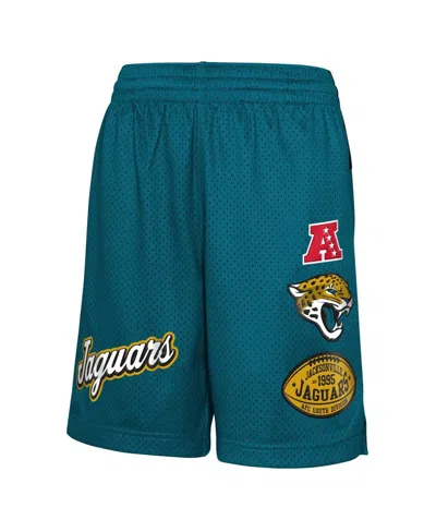 Outerstuff Big Boys And Girls Teal Jacksonville Jaguars Game Time Color-block Shorts In Green