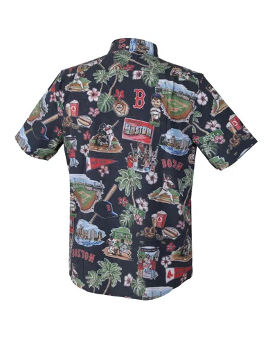 Reyn Spooner Men's Navy Boston Red Sox Scenic Tri-blend Button-down Shirt In Black