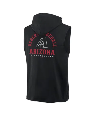 Fanatics Men's Black Arizona Diamondbacks Fire Speed Sleeveless Pullover Hoodie In Black