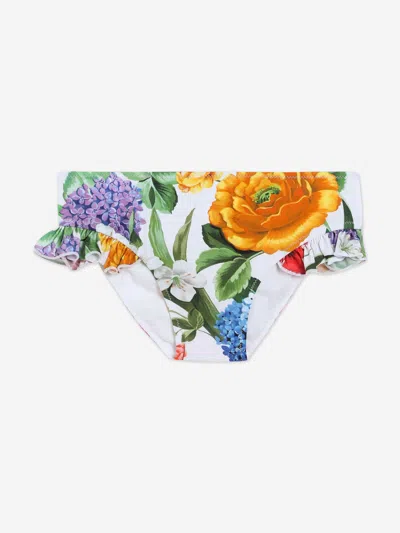 Dolce & Gabbana Girls Floral Print Bikini In Multi