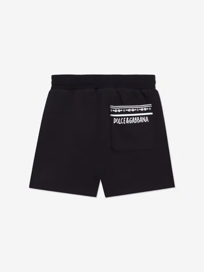 Dolce & Gabbana Boys Logo Shorts In Black