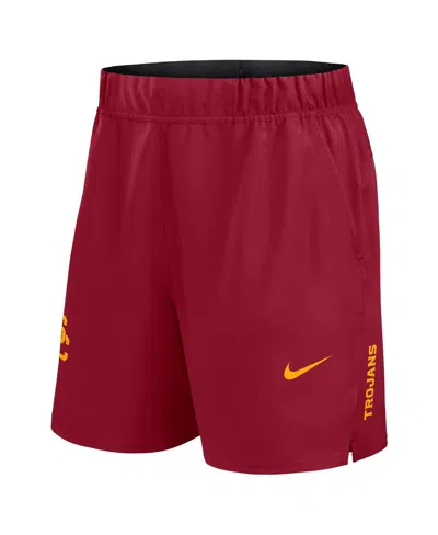 Nike Men's Cardinal Usc Trojans Primetime Woven Victory Performance Shorts In Burgundy