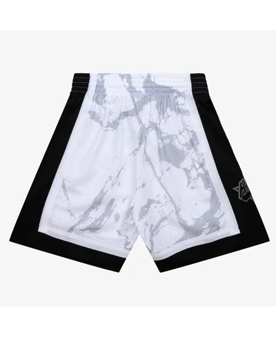Mitchell & Ness Men's White New York Knicks 2009/10 Hardwood Classics Marble Swingman Shorts In Multi
