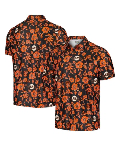 Reyn Spooner Men's Black San Francisco Giants Pua Performance Polo Shirt In Brown