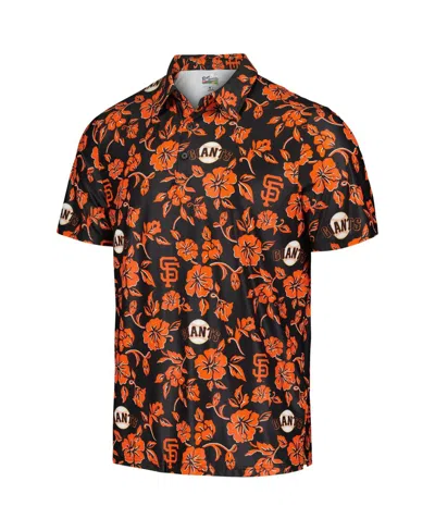 Reyn Spooner Men's Black San Francisco Giants Pua Performance Polo Shirt In Brown