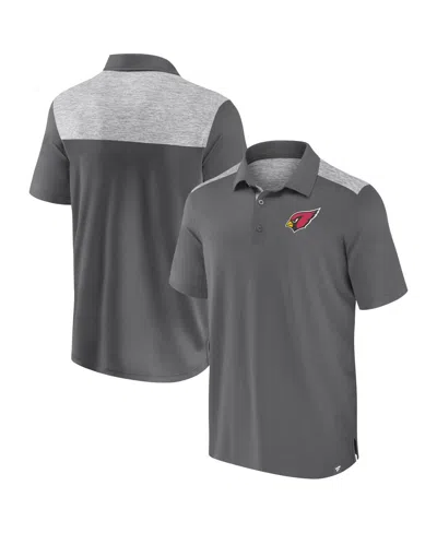 Fanatics Men's Gray Arizona Cardinals Long Shot Polo Shirt In Gray