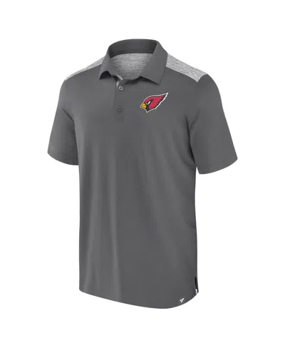 Fanatics Men's Gray Arizona Cardinals Long Shot Polo Shirt In Gray