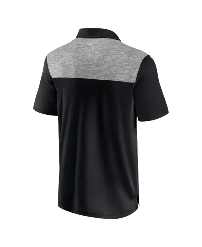 Fanatics Men's Black Minnesota Golden Gophers Iconic Brushed Blocked Polo Shirt In Black