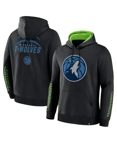 Fanatics Men's Black Minnesota Timberwolves Legacy Guard Pullover Hoodie In Black
