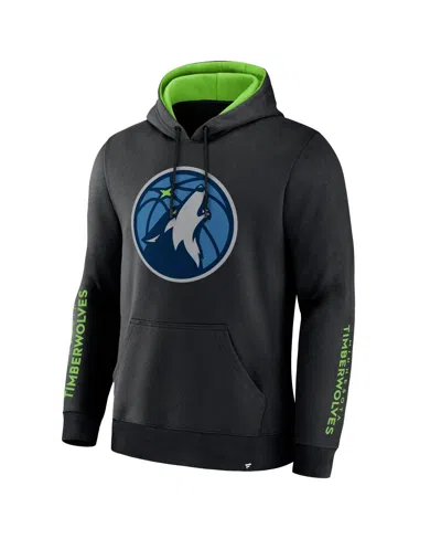 Fanatics Men's Black Minnesota Timberwolves Legacy Guard Pullover Hoodie In Black