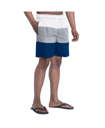 G-iii Sports By Carl Banks Royal/gray Indianapolis Colts Sunrise Volley Swim Shorts In Multi