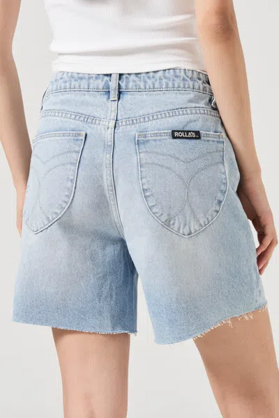 Rolla's Original Denim Beach Shorts In Light Vintage Blue