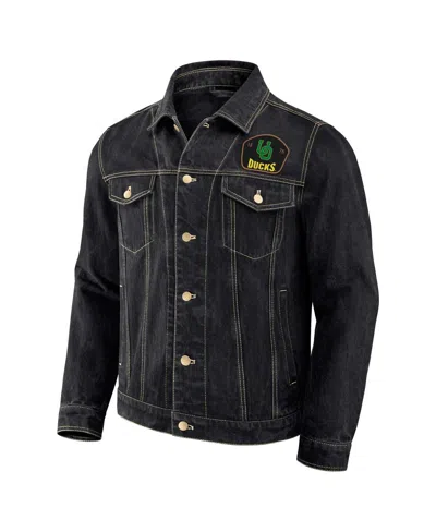 Fanatics Darius Rucker Collection By  Men's Black Oregon Ducks Button-up Denim Jacket In Black
