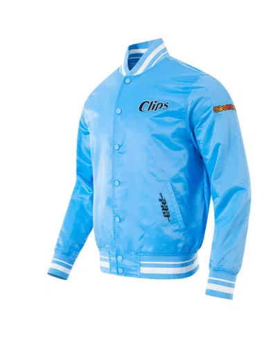 Pro Standard Men's Blue La Clippers 2024/25 City Edition Chenille Satin Full-snap Jacket In Blue