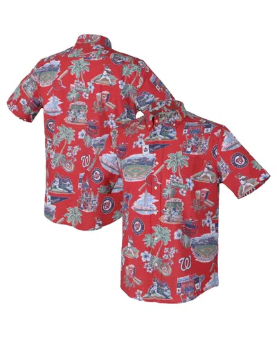 Reyn Spooner Red Philadelphia Phillies Scenic Tri-blend Button-down Shirt In Red