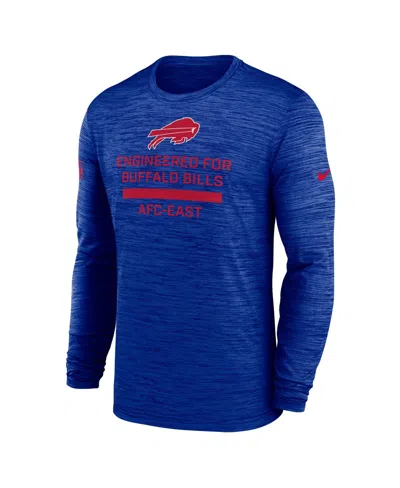 Nike Men's Royal Buffalo Bills Sideline Velocity Performance Long Sleeve T-shirt In Blue