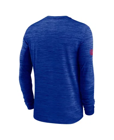 Nike Men's Royal Buffalo Bills Sideline Velocity Performance Long Sleeve T-shirt In Blue