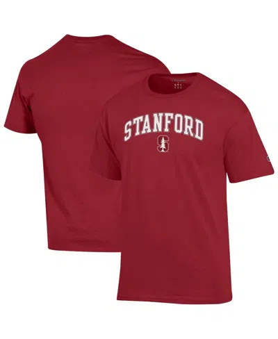Champion Men's Cardinal Stanford Cardinal Arch Over Logo T-shirt In Red