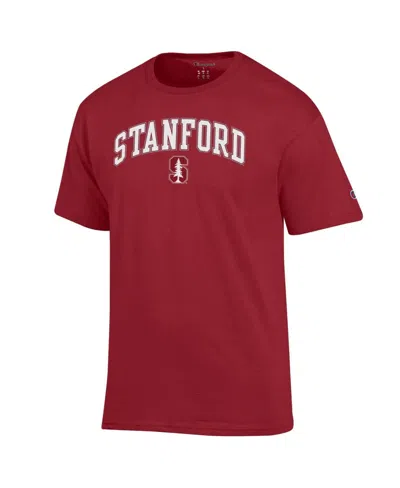 Champion Men's Cardinal Stanford Cardinal Arch Over Logo T-shirt In Red