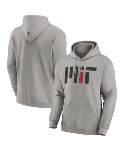 Fanatics Men's Heather Gray Mit Engineers Fleece Pullover Hoodie In Gray