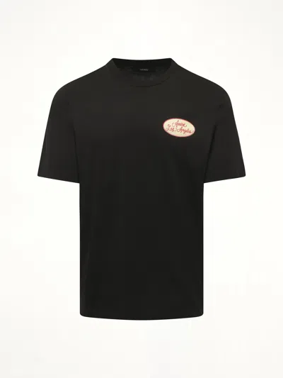 Amiri Graphic Print Cotton T-shirt With Multicolored Back In Black
