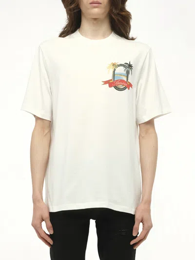 Amiri White Crewneck Printed T-shirt In White