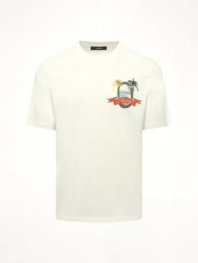 Amiri White Crewneck Printed T-shirt In White