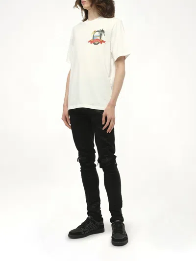 Amiri White Crewneck Printed T-shirt In White