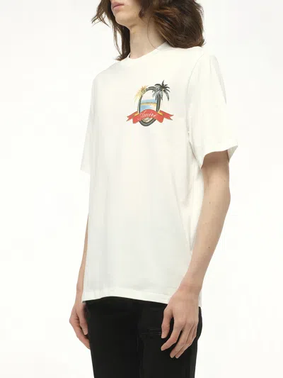 Amiri White Crewneck Printed T-shirt In White