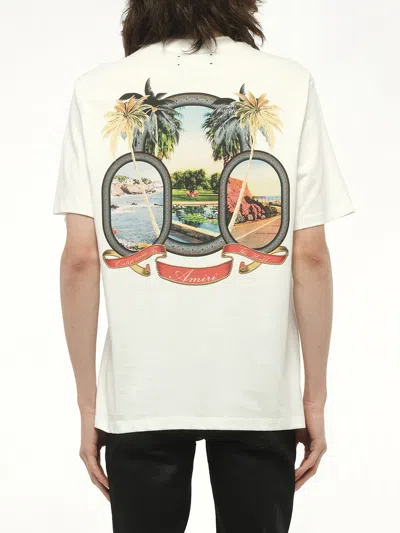 Amiri White Crewneck Printed T-shirt In White