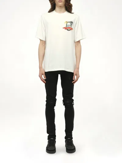 Amiri White Crewneck Printed T-shirt In White