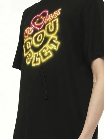 Doublet Men's Big Neon Paint Fan Service T-shirt In Black