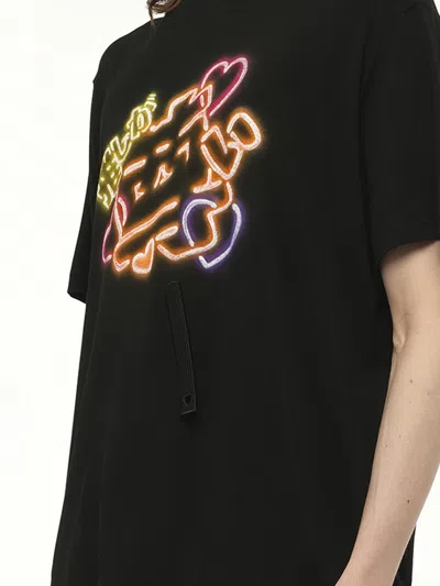 Doublet Men's Big Japanese Neon Paint Fan Service T-shirt In Black